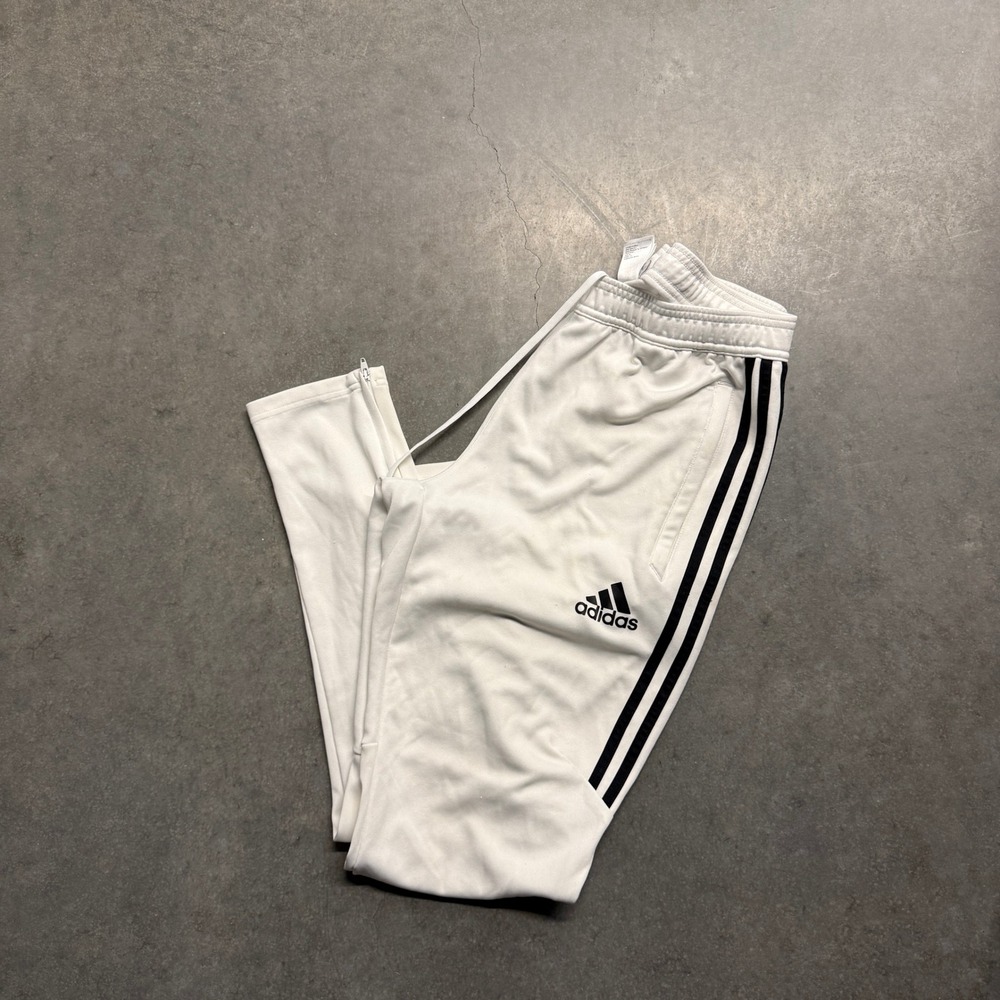 Adidas Womens Tiro 17 Training Pants White Black Striped Climacool CF3607 M
